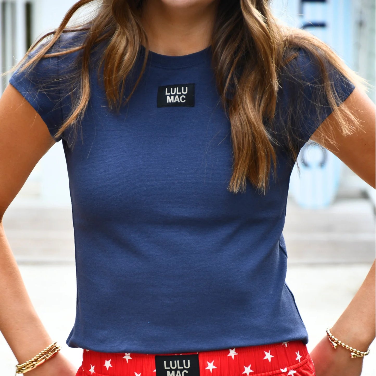 Lulu Mac Baby Doll Top- Navy