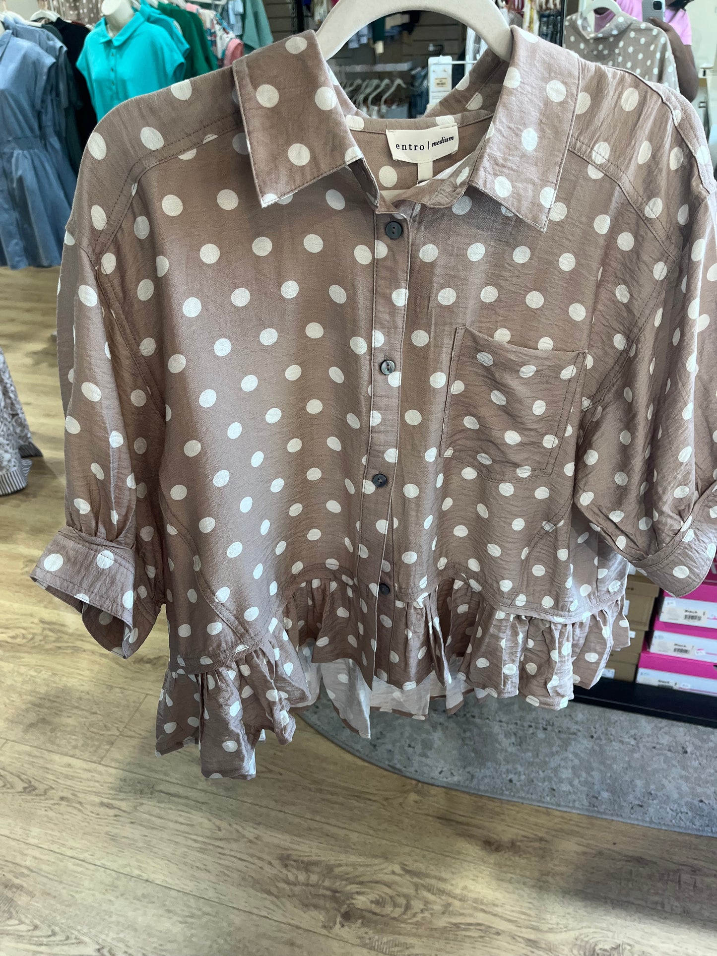 Sandy Polka Dot Top