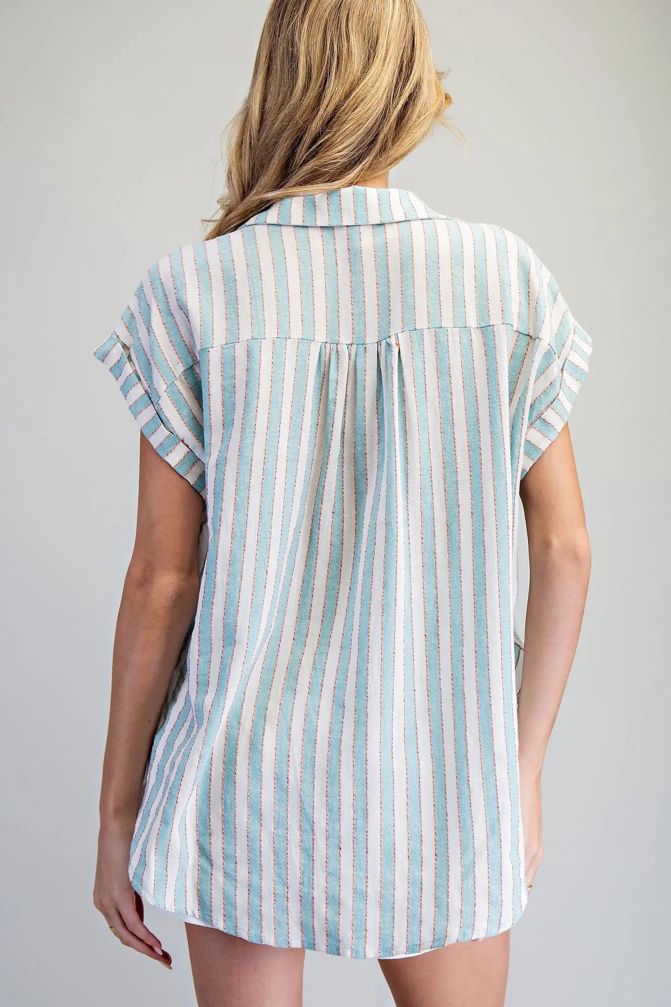 Stripped Button Down Top