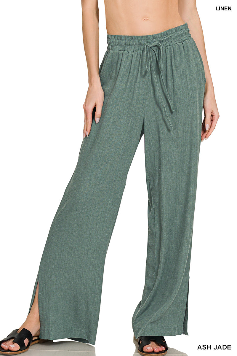 Linen Drawstring Pants