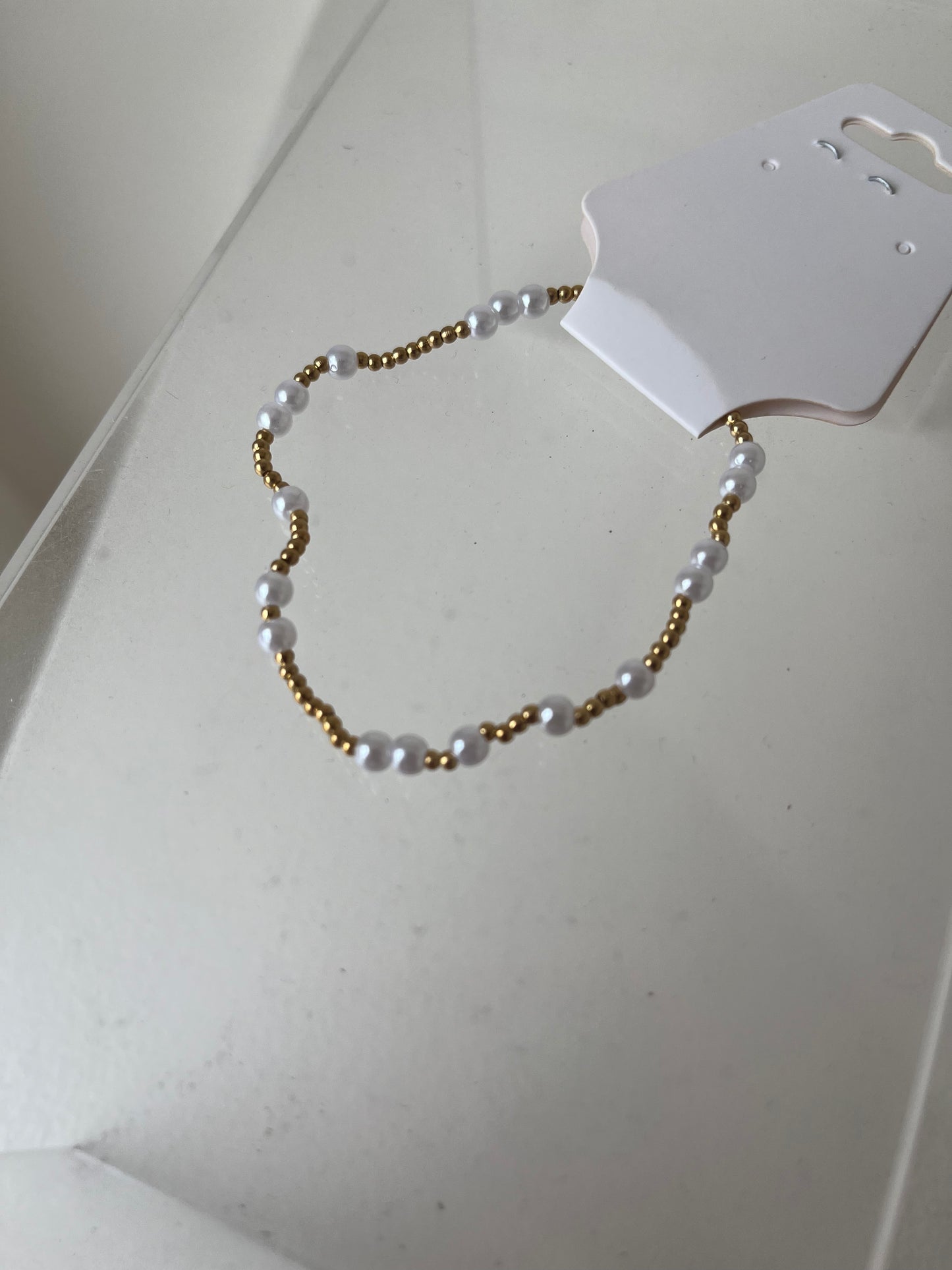 Gold Bracelet w/ Scattered Pearls
