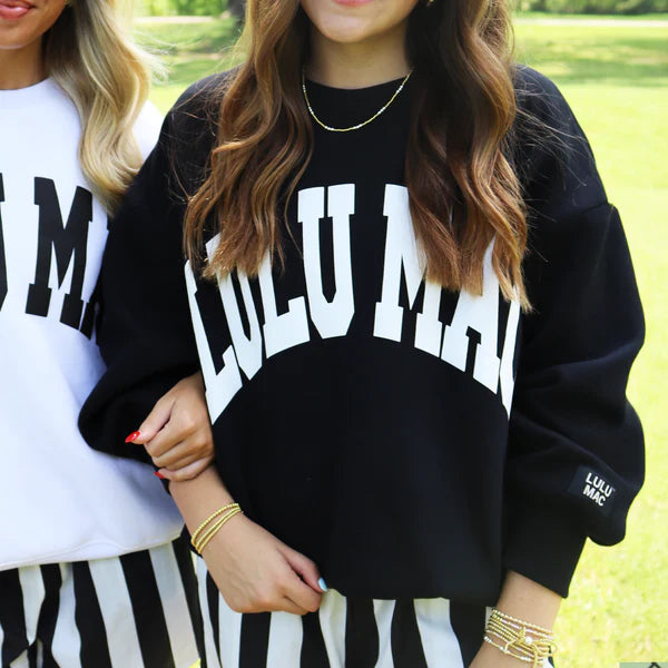 Lulu Mac Black With White Sweatshirt