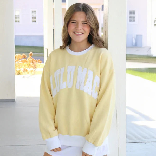 White & Yellow Sweatshirt