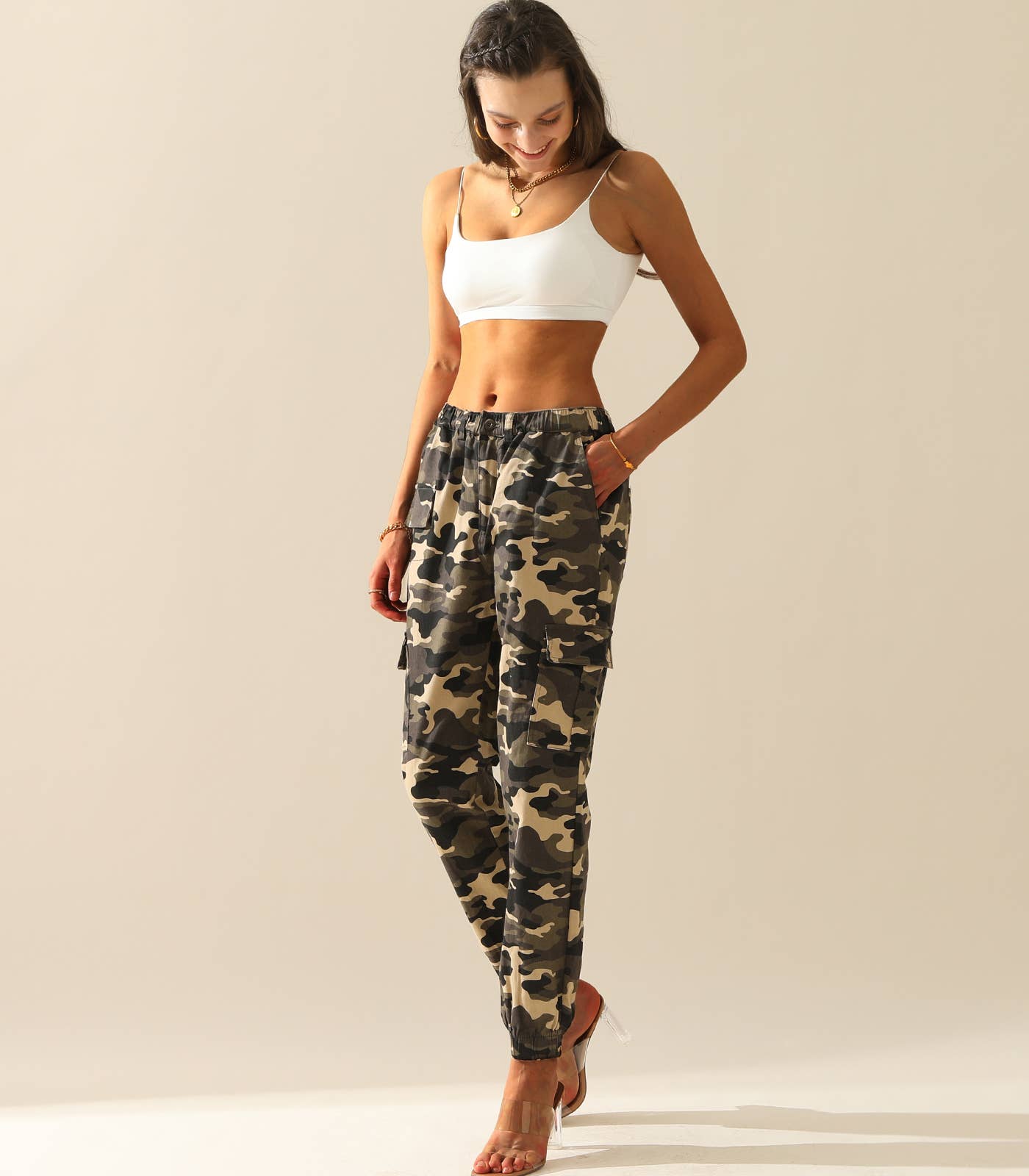 Camo Cargo Pants Cotton Work Pants