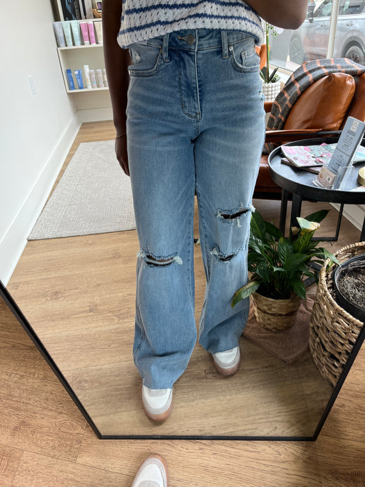 Mr Tummy Control & Destroy Wide Jeans