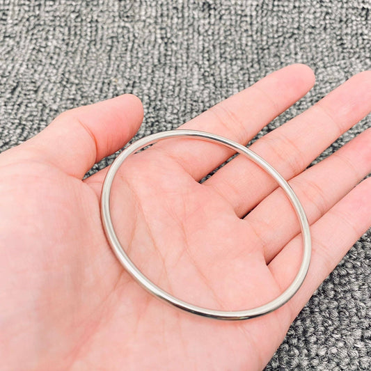 Silver Stainless Circle Bangle