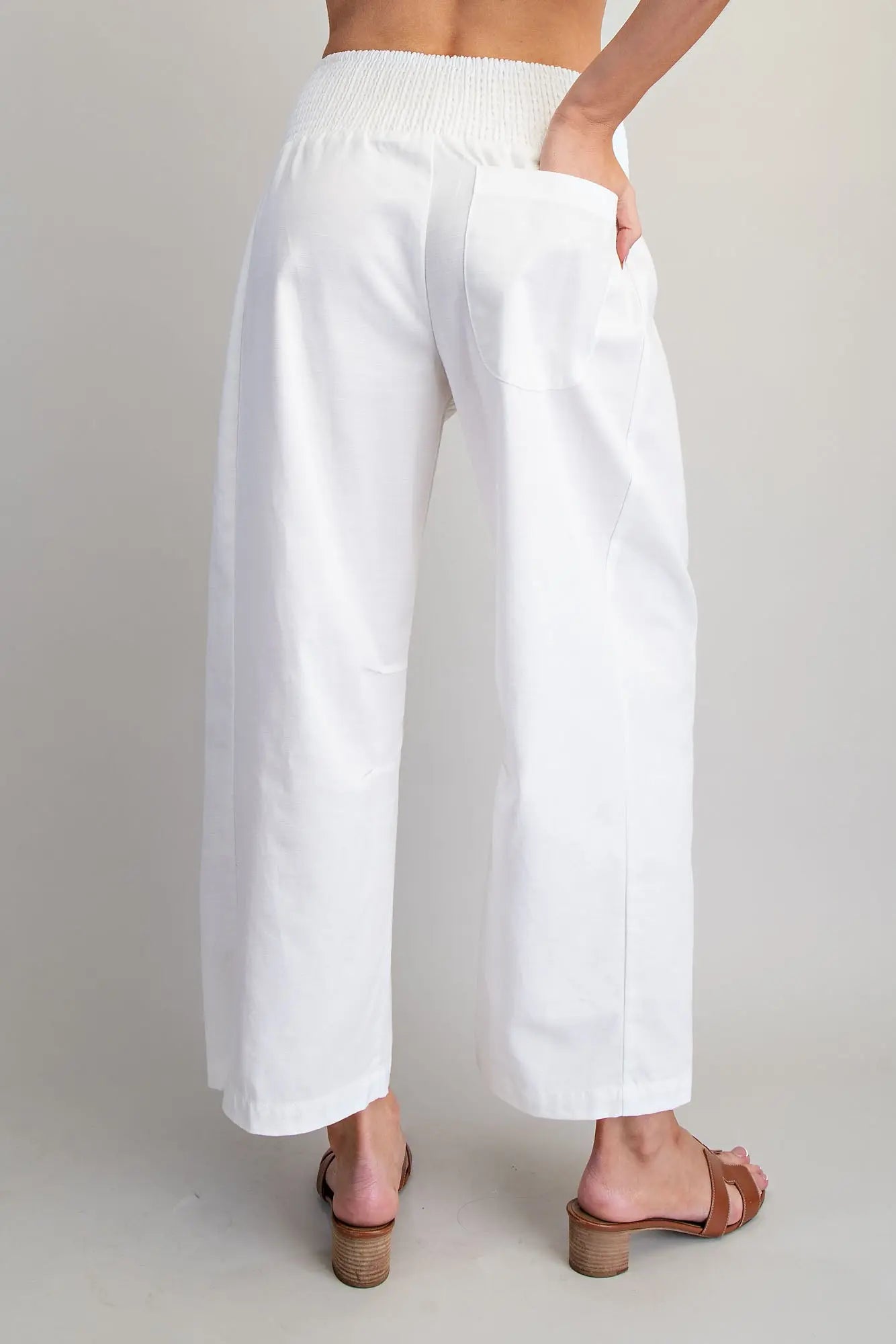 Off White Smoked Solid Pants