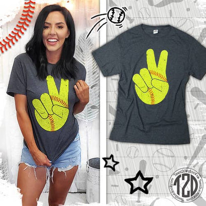 Softball Peace Sign Tee