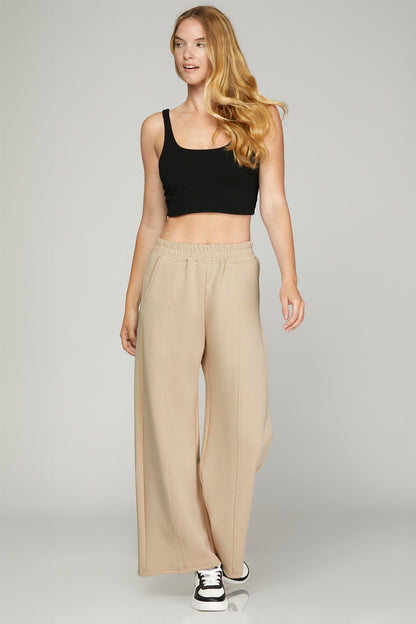 Taupe Scuba Knit Pants