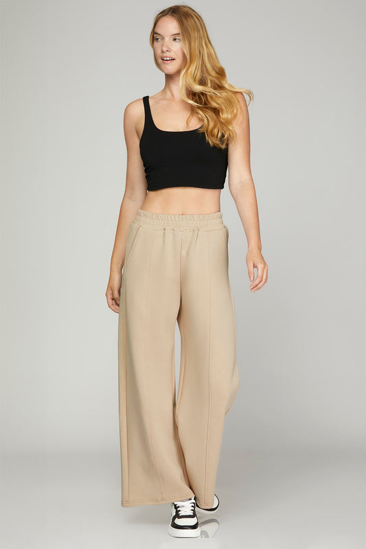 Taupe Scuba Knit Pants
