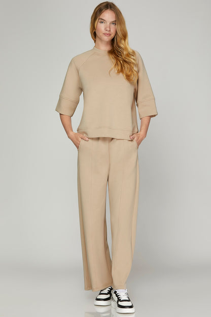 Taupe Scuba Knit Pants
