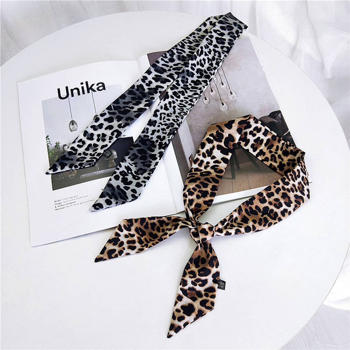 NEW BINDING BAG LEOPARD PRINT SCARF