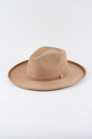 Vegan Suede Rancher Hat - Pencil Brim
