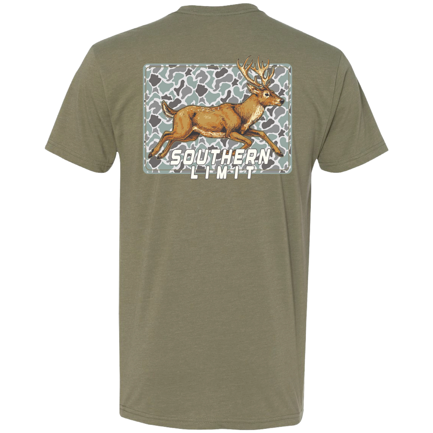 Lulu Mac Lt Olive Camo Buck T-Shirt