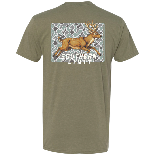 Lulu Mac Lt Olive Camo Buck T-Shirt