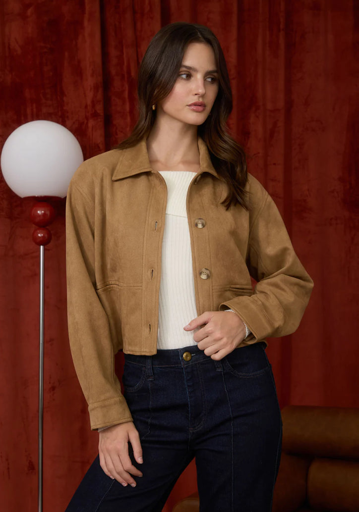 Button Down Cropped Jacket