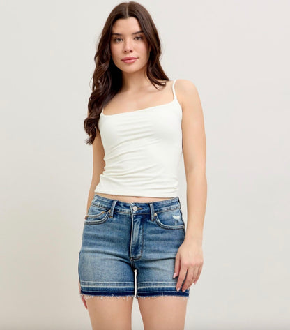 Vintage Wash Hem Shorts