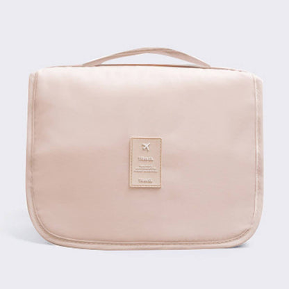 Beige Makeup Storage Bag For Travel