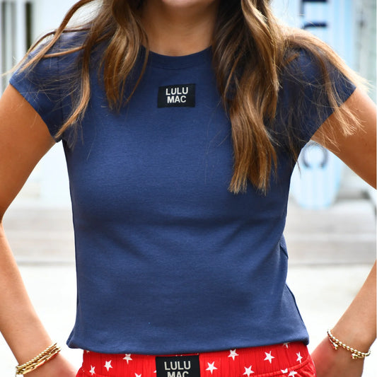 Lulu Mac Baby Doll Top- Navy