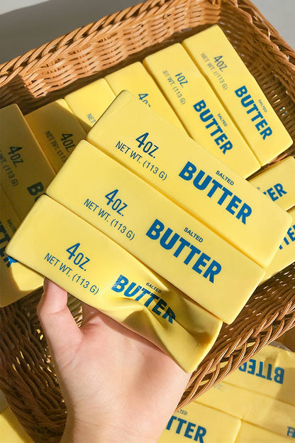 LDC 1PC PU Butter Sticker Relieve Pressure Squishy Toy: Yellow / One Size