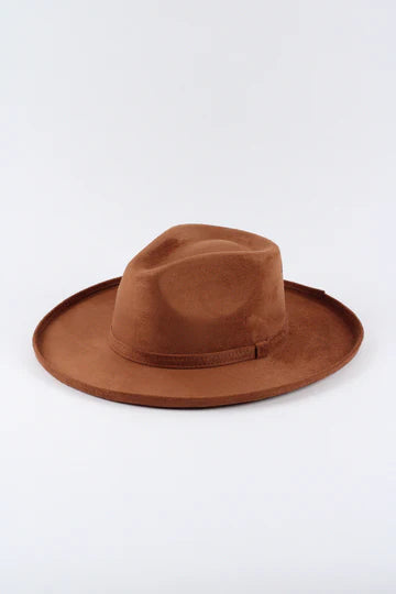 Vegan Suede Rancher Hat - Pencil Brim