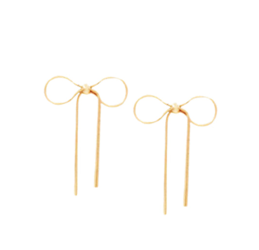 Gold Bow Earrings