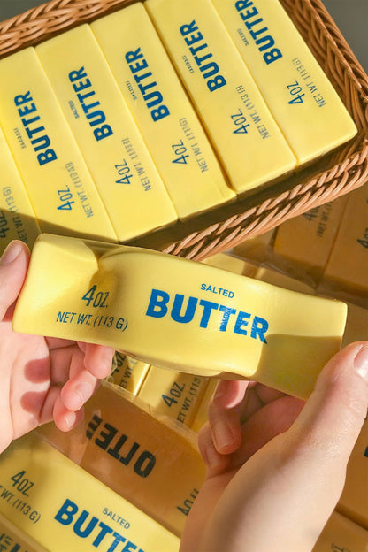 LDC 1PC PU Butter Sticker Relieve Pressure Squishy Toy: Yellow / One Size