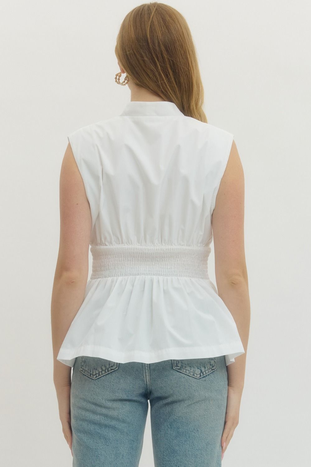 Off White Zip Top