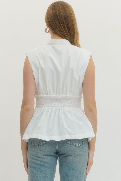 Off White Zip Top