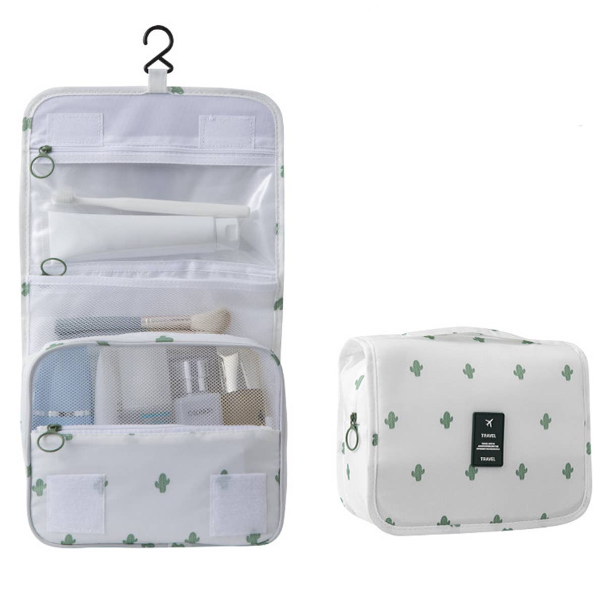 Beige Makeup Storage Bag For Travel