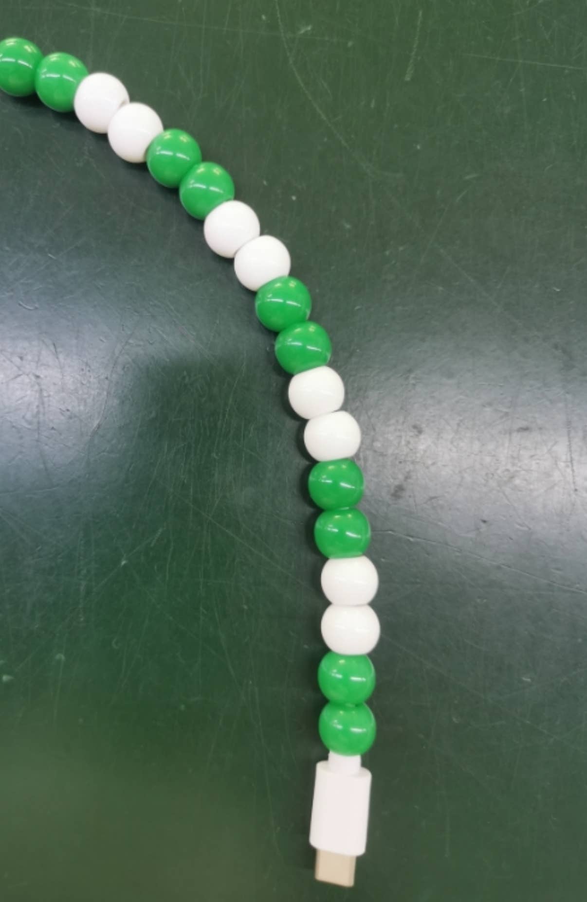 Charging Cable - Green & White - Christmas Gift