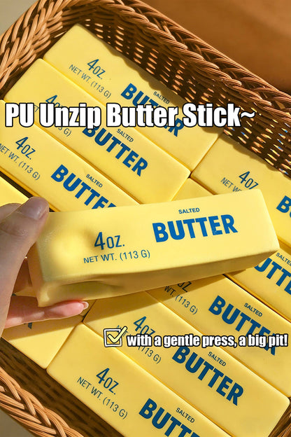 LDC 1PC PU Butter Sticker Relieve Pressure Squishy Toy: Yellow / One Size