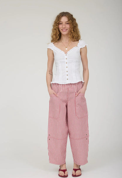 SWEETHEART NECK PINTUCK DETAIL BUTTON DOWN TOP
