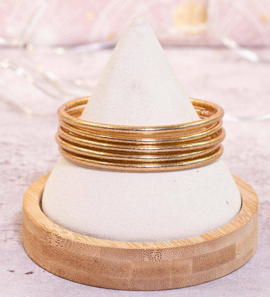 1 Traditional Buddhist bangle END champagne -SIZE M 62 mm