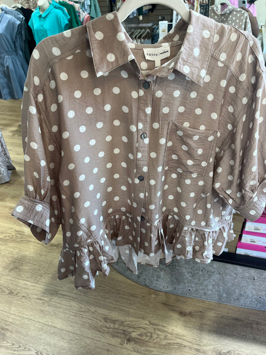 Sandy Polka Dot Top