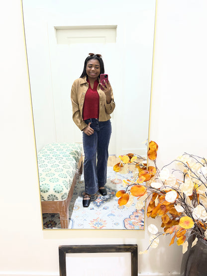 Button Down Cropped Jacket