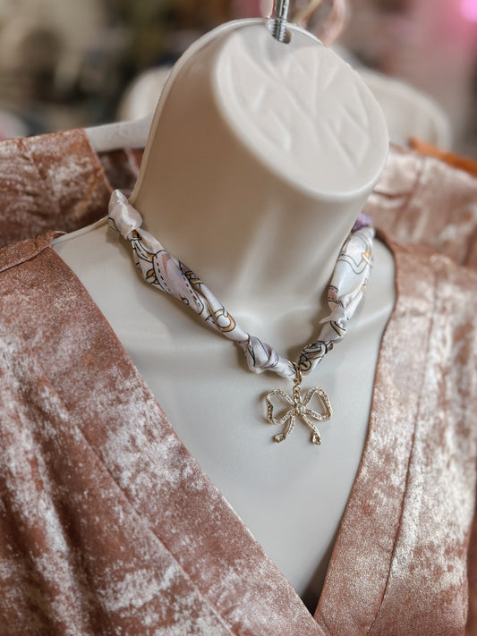Scarf Necklace w/ Bow