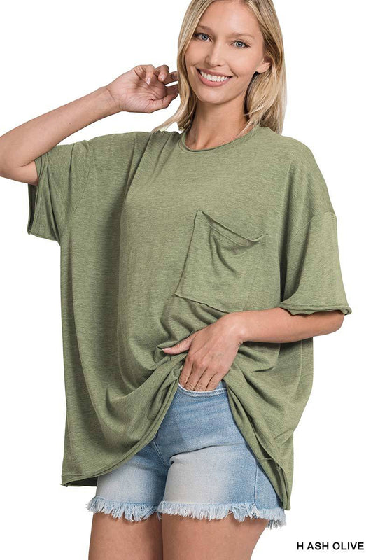 Olive Ash Oversized Tee