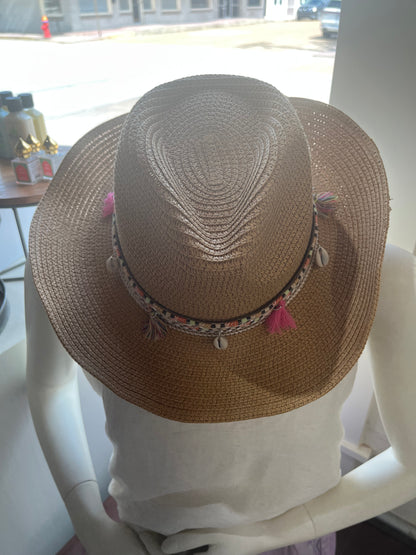 Shells & Tassels Straw Hat