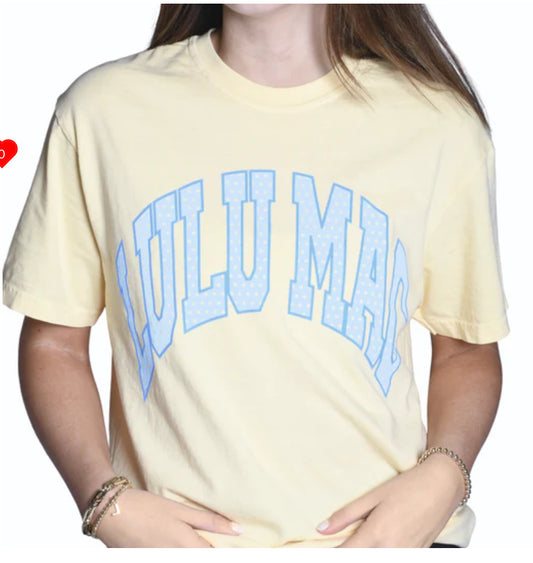 POLKA DOT ADULT COMFORT COLORS TEE- BUTTER
