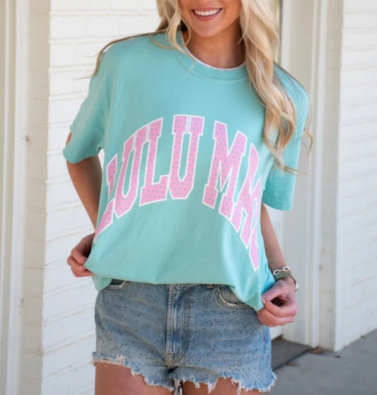 POLKA DOT ADULT CHALKY MINT COMFORT COLORS TEE