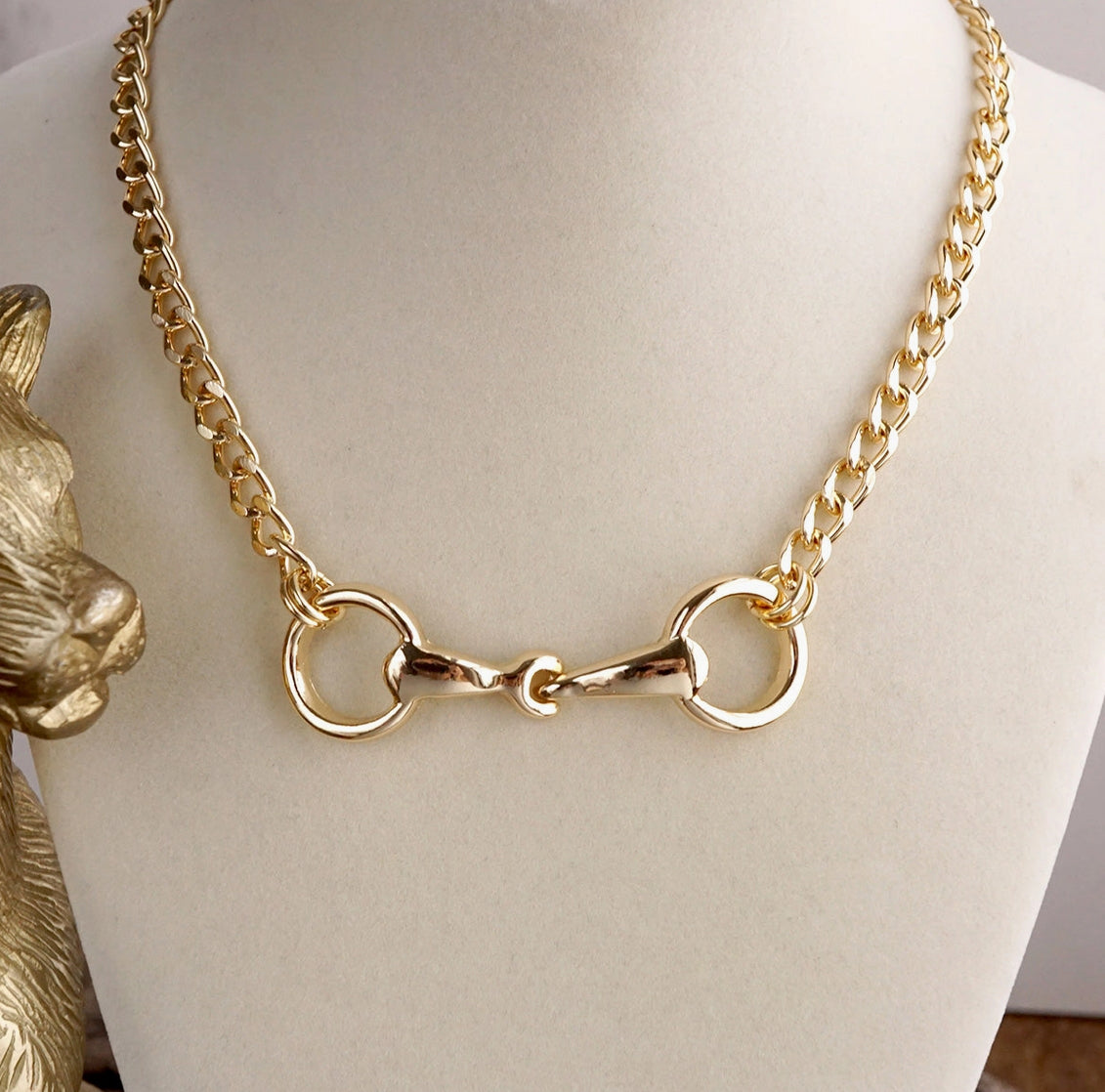 Horse bit chain necklace