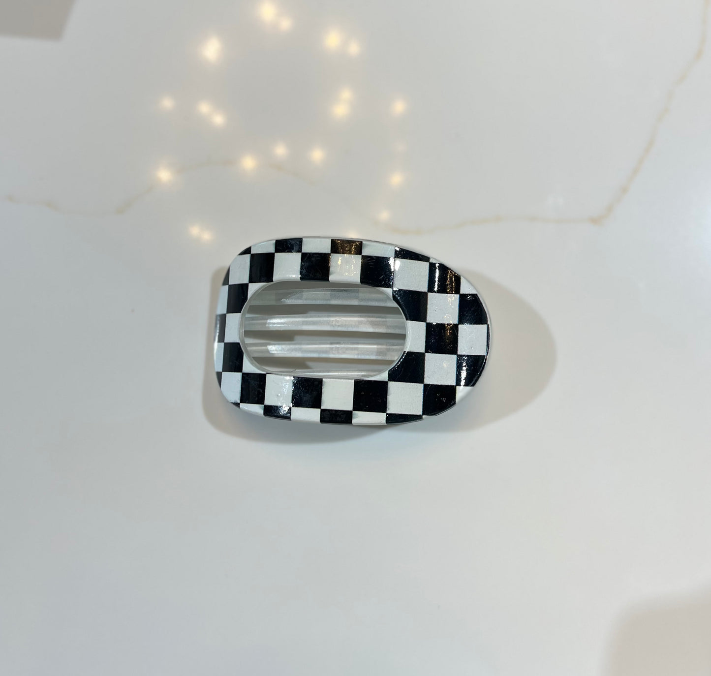 Oval Flat Hair Clip for Women, Strong Grip