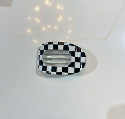 Oval Flat Hair Clip for Women, Strong Grip