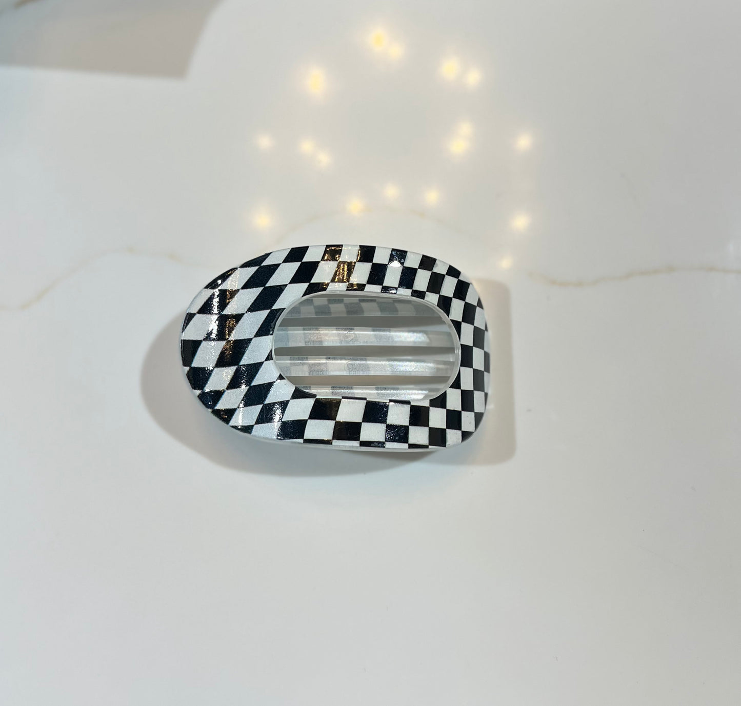 Oval Flat Hair Clip for Women, Strong Grip