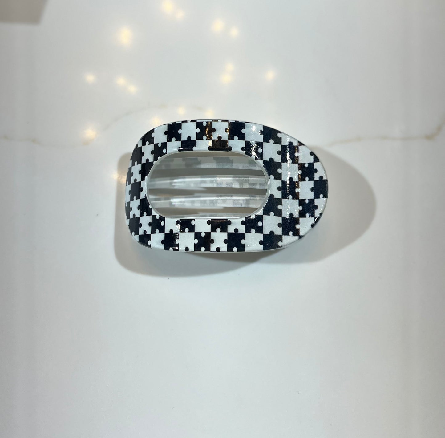 Oval Flat Hair Clip for Women, Strong Grip