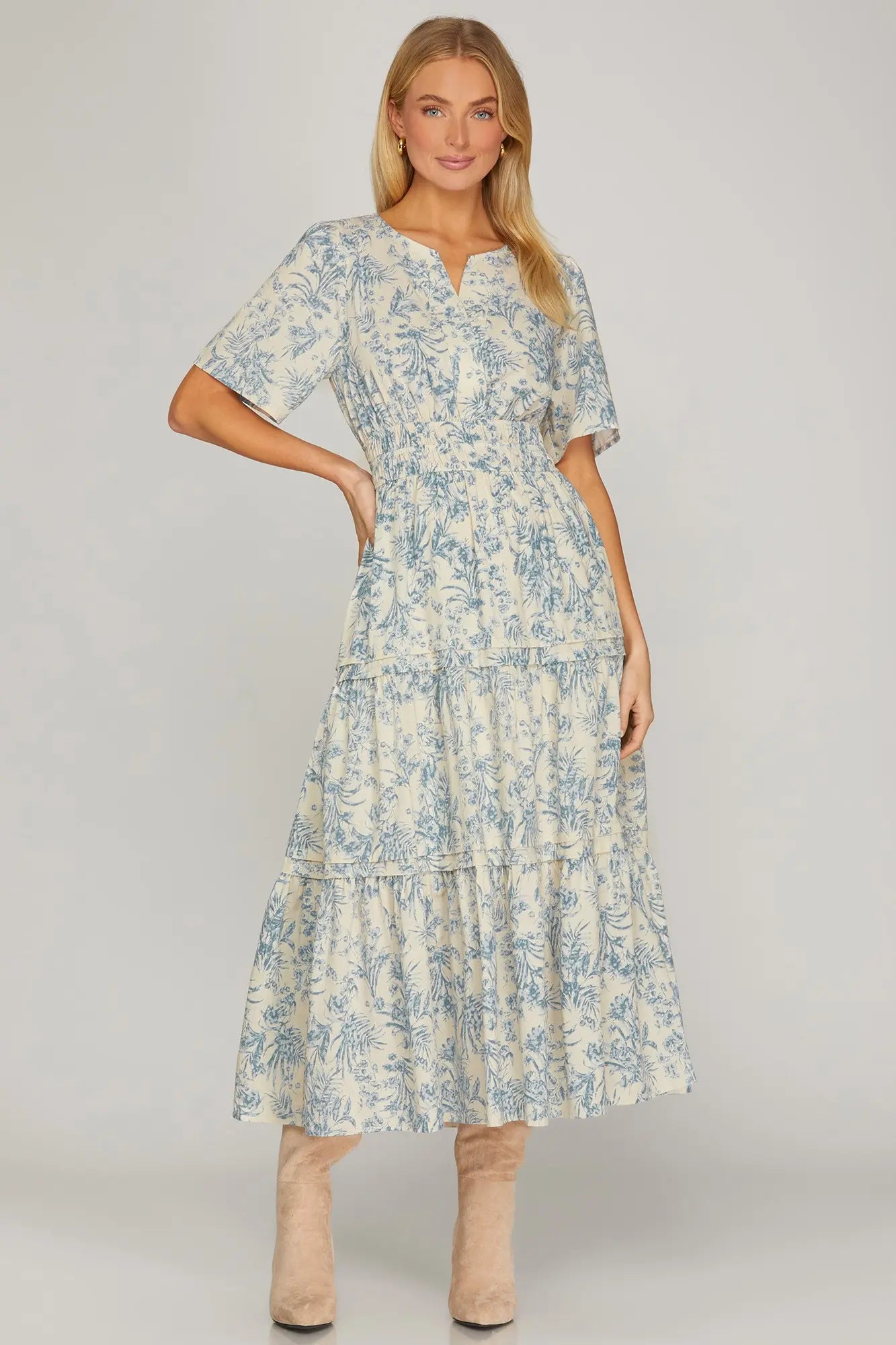Blue Floral Dress