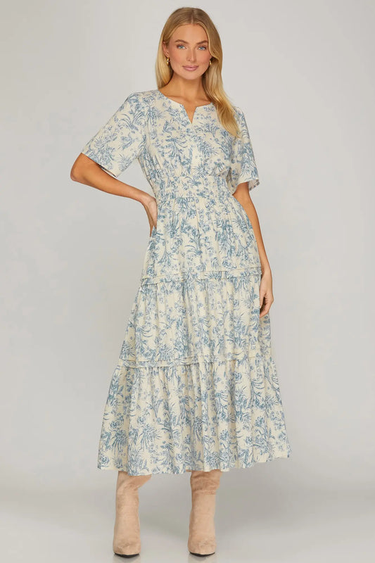Blue Floral Dress