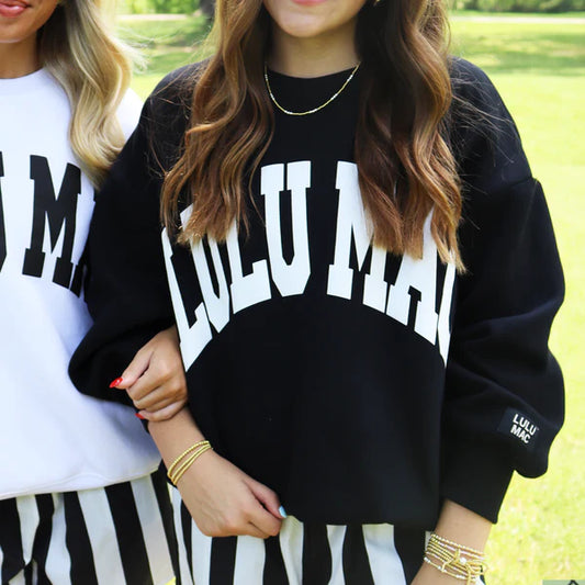 Lulu Mac Black With White Sweatshirt