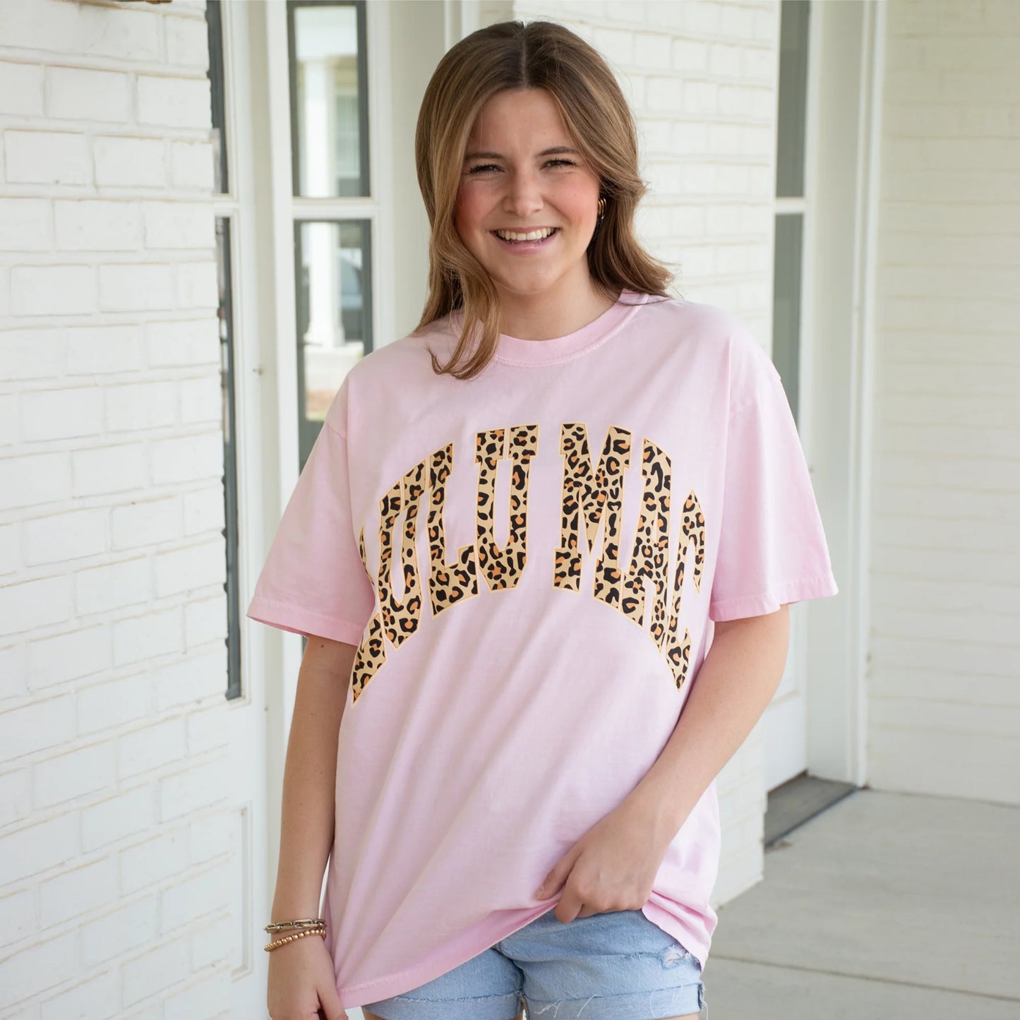 Lulu Mac Leopard Pink Tee